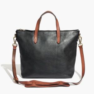 Madewell Leather Zip Top Transport Satchel